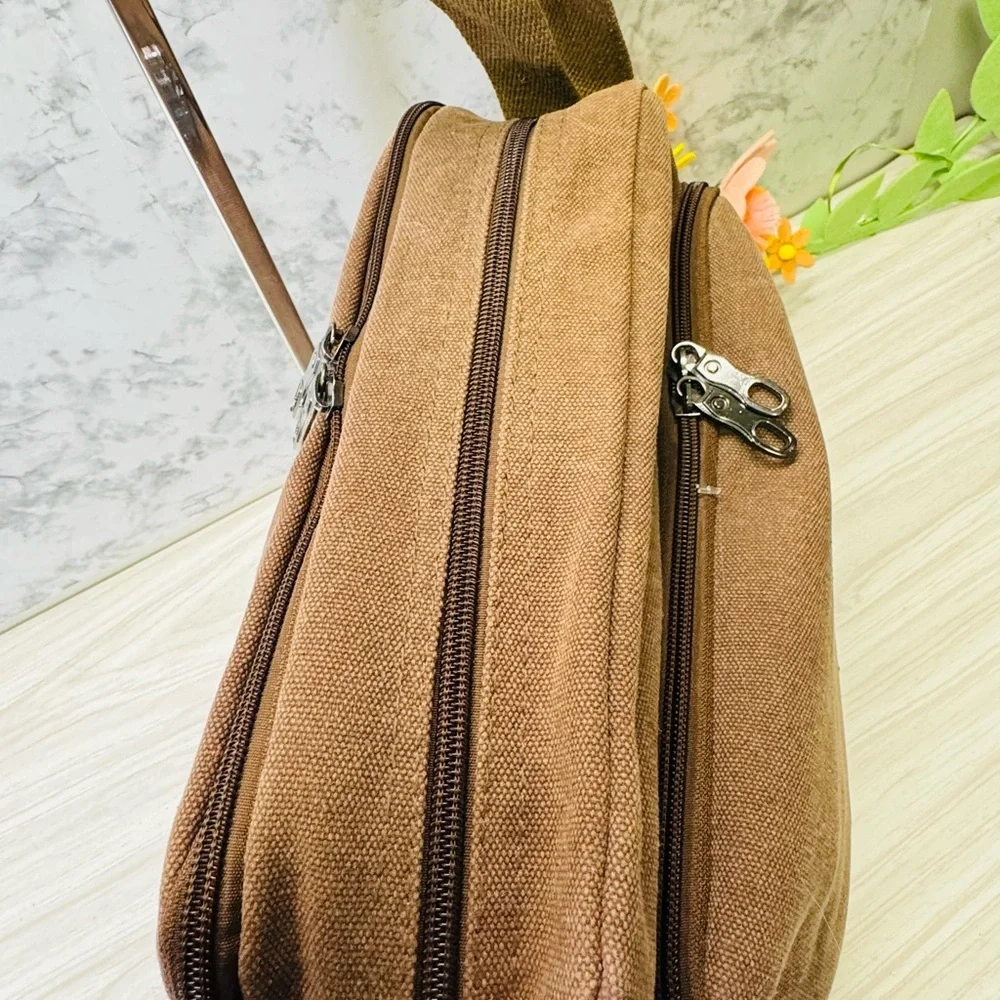 Han Yun Canvas Handbags Shoulder Bag Mens Brown